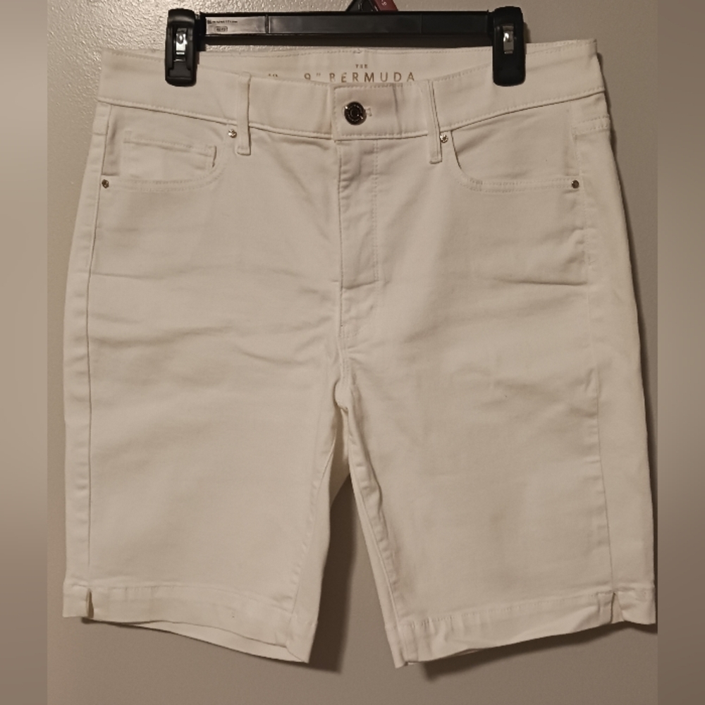 White House Black Market The Bermuda High Rise White Shorts